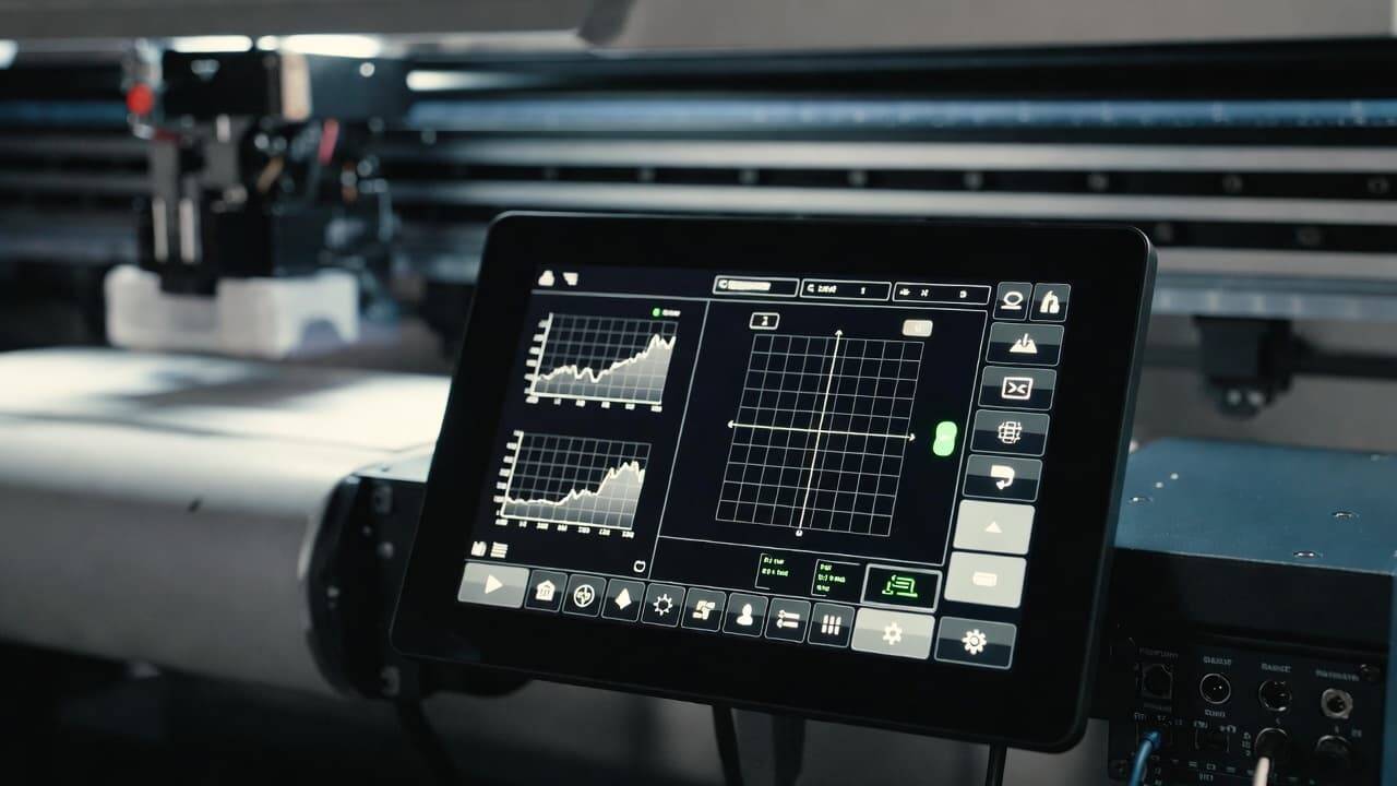 Automated UV printing system with AI-based real-time alignment control interface
