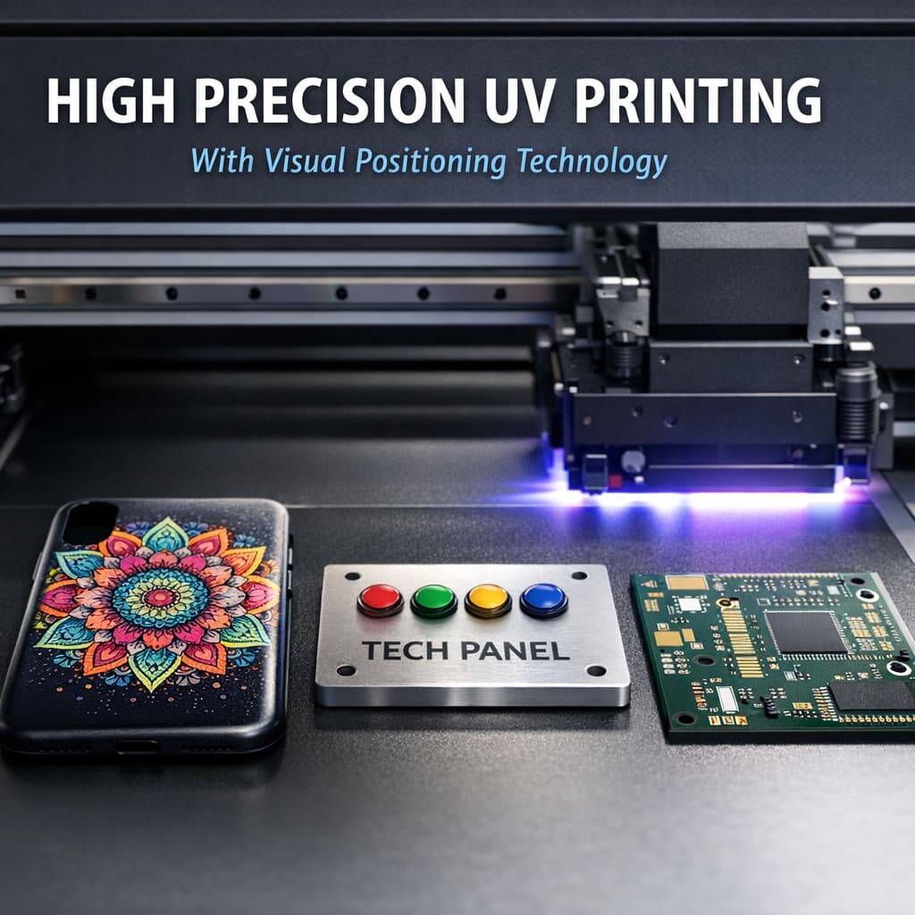 High precision UV printing results with visual positioning technology