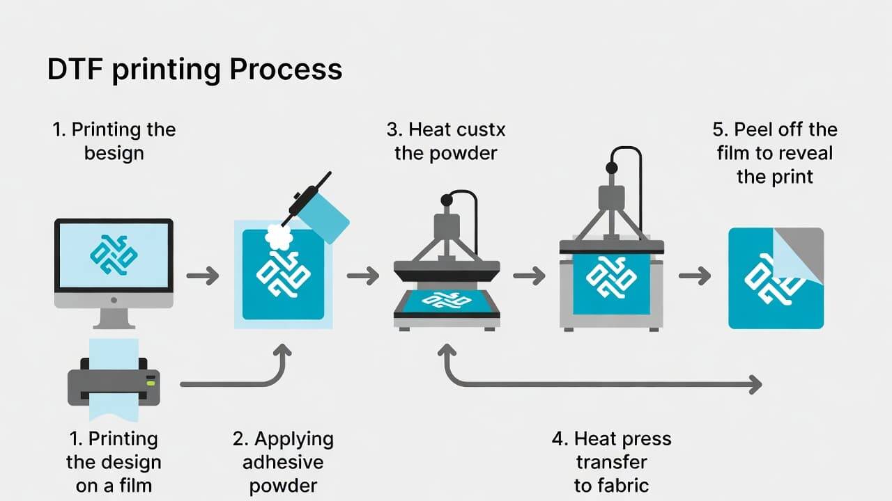 Custom sports jersey with vibrant DTF printed logo and player name