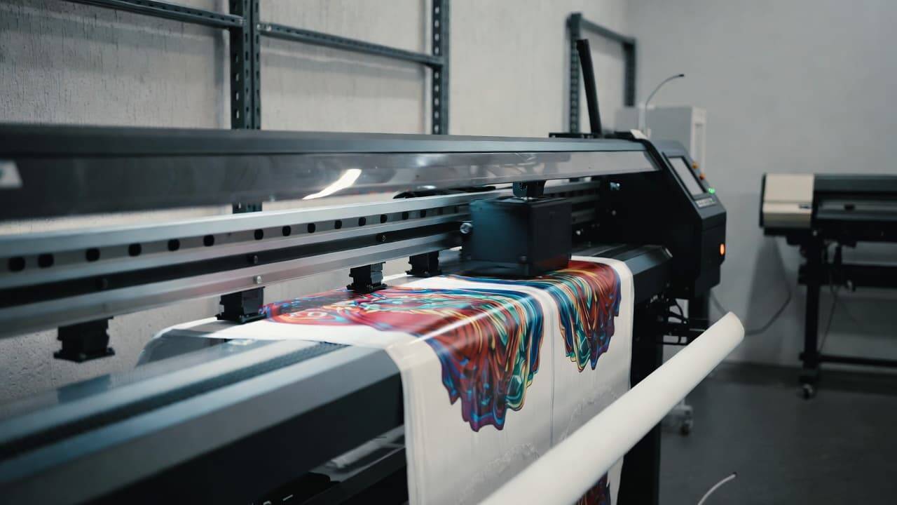 Step-by-step DTF printing process from film printing to heat press transfer