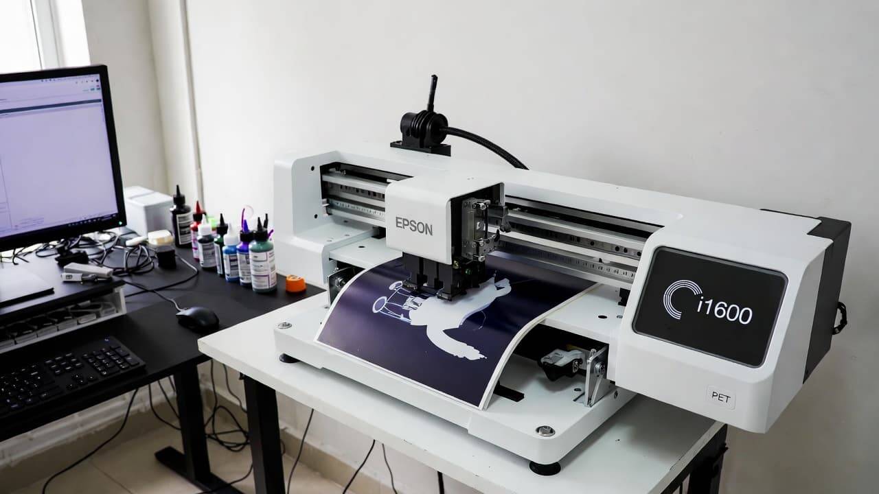 Compact DTF printer with Epson i1600 printhead for small business startup