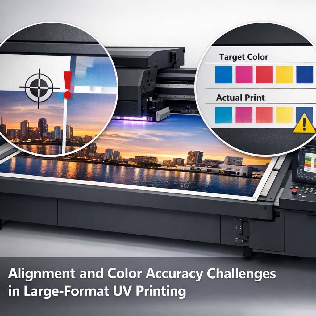 Alignment and color accuracy challenges in large-format UV printing