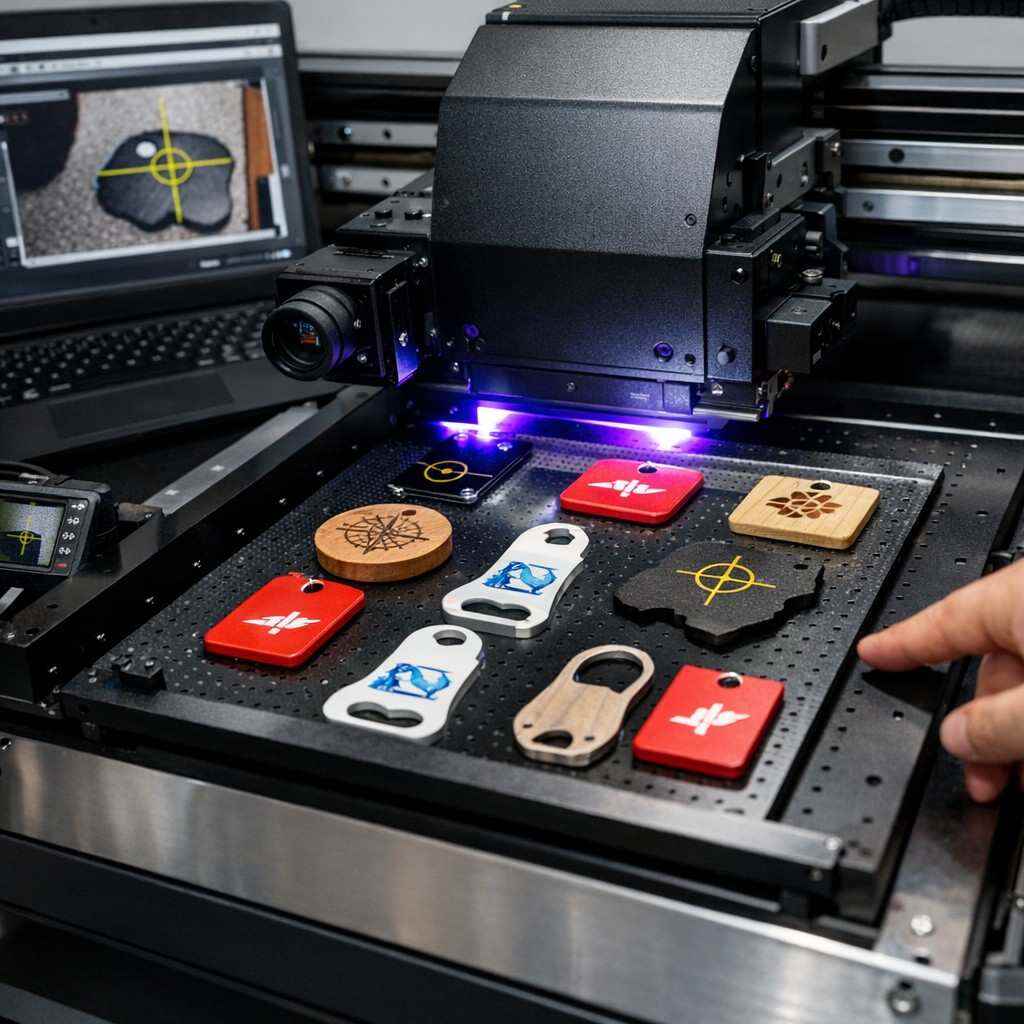 visual positioning uv printer demo day accuracy testing