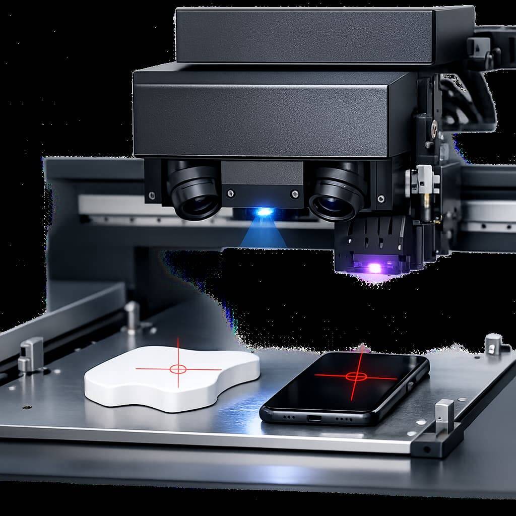 Camera-based alignment system in UV flatbed printer
