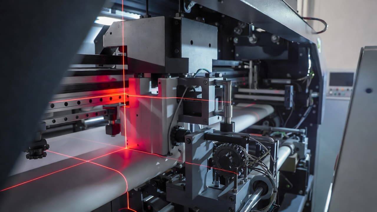 Comparison of laser and visual positioning systems in UV printers