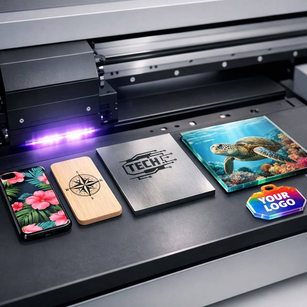 Visual positioning software interface used in industrial printing